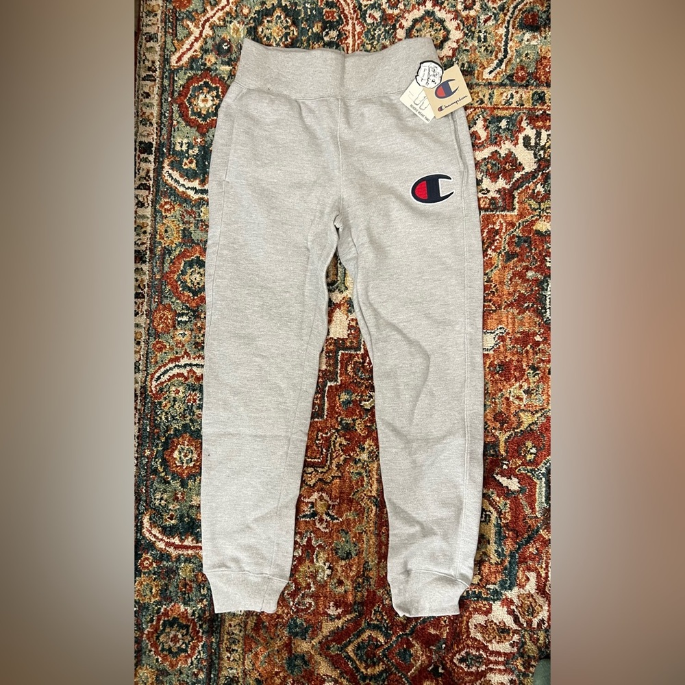 Champion Unisex Reverse Weave Grey Sweatpants Small